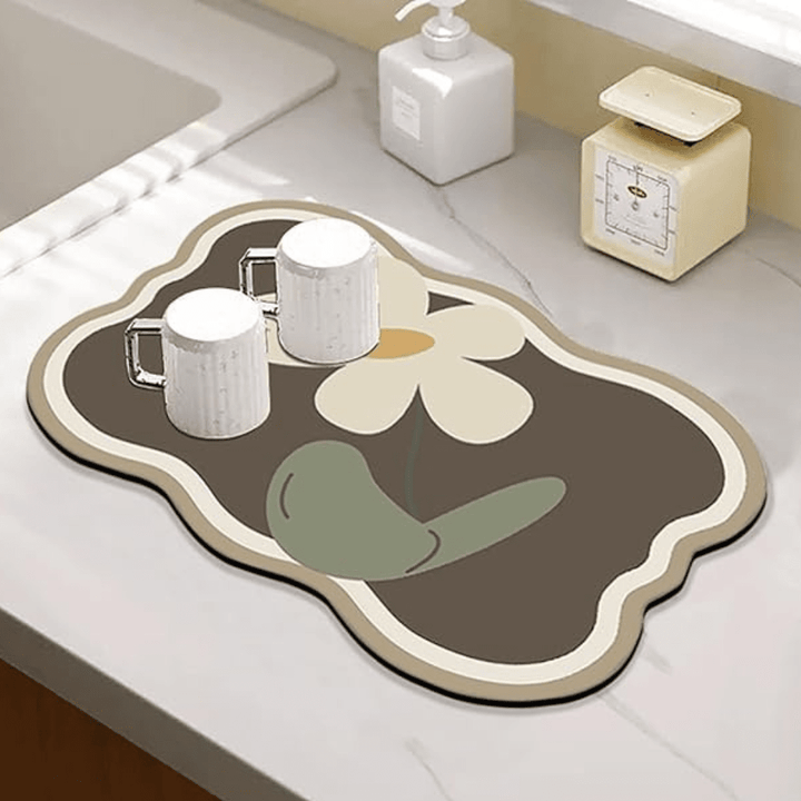 Quick Dry Kitchen Mat Great Happy IN 2 PCS - ₹599 Choco Daisy 
