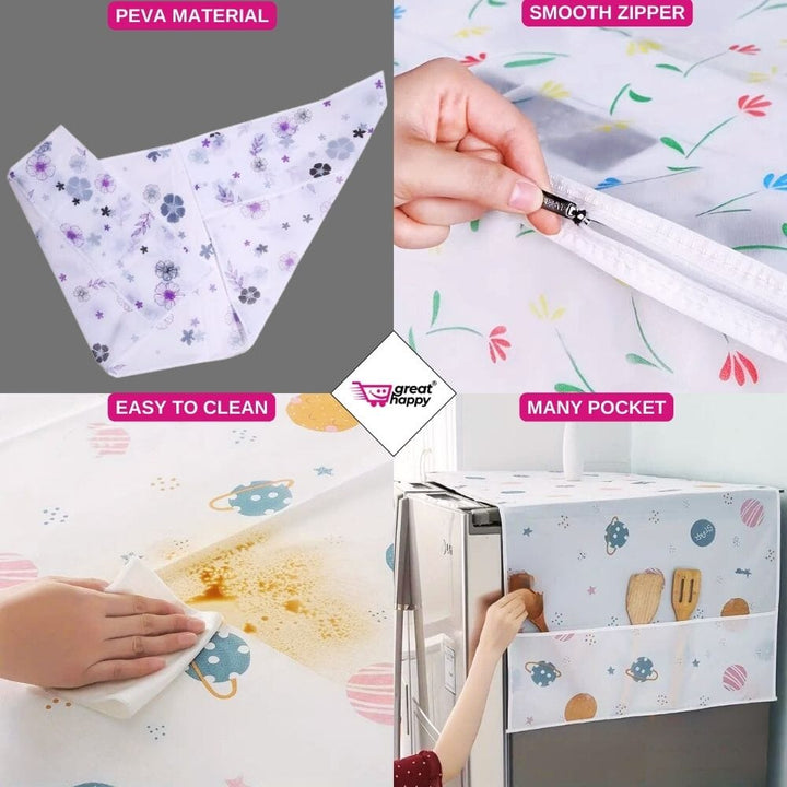 Washing Machine & Fridge Covers Combo Great Happy IN 
