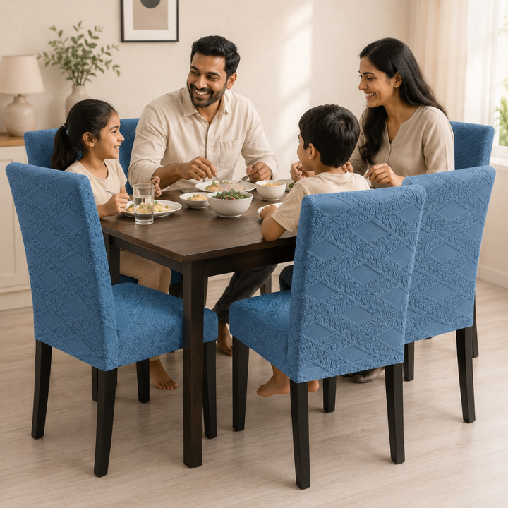 Heritage Light Blue Premium Stretchable Chair Cover
