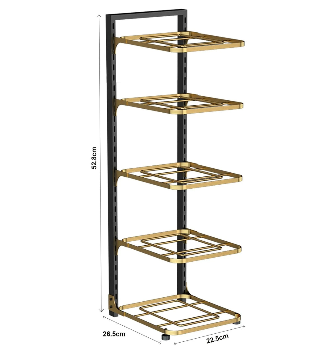 5-Layer Adjustable Pots & Pans Organizer Rack Great Happy IN 