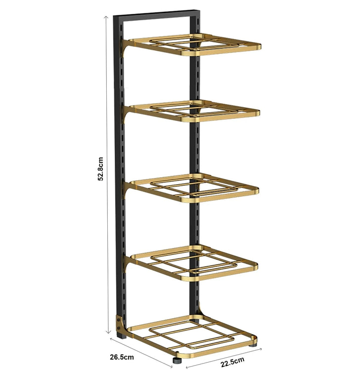 5-Layer Adjustable Pots & Pans Organizer Rack Great Happy IN 