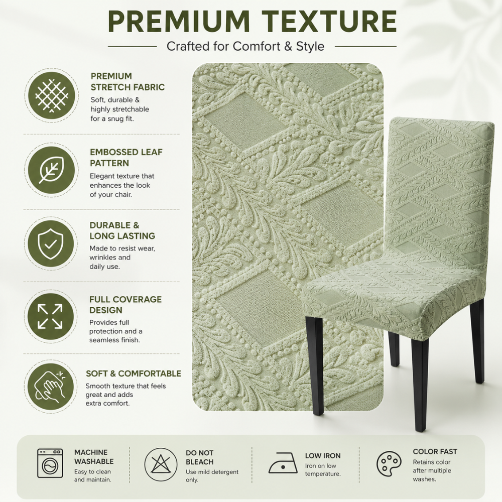 Heritage Green Premium Stretchable Chair Cover