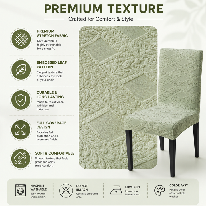 Heritage Green Premium Stretchable Chair Cover