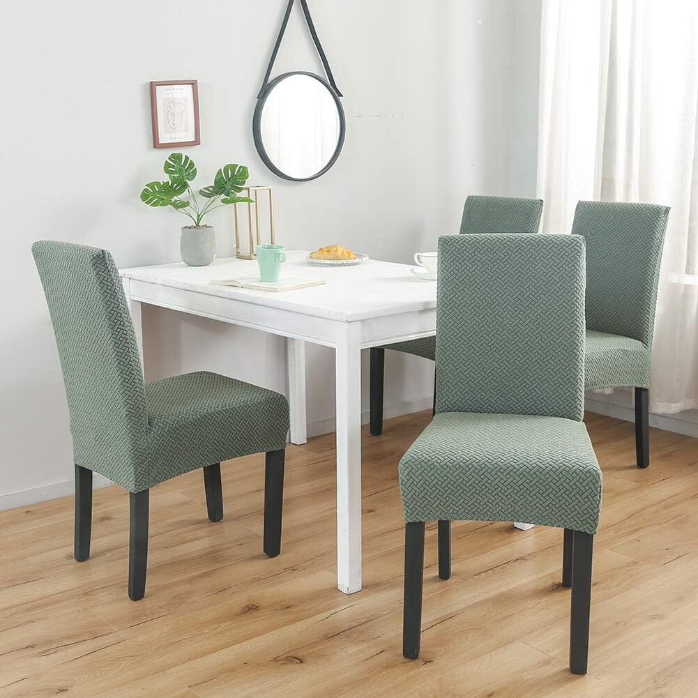 Pastel Green Polar Fleece Premium Chair Cover - Stretchable & Elastic Fitted Great Happy IN 