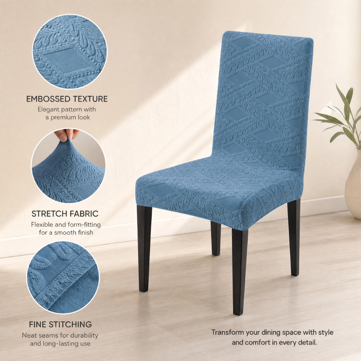 Heritage Light Blue Premium Stretchable Chair Cover