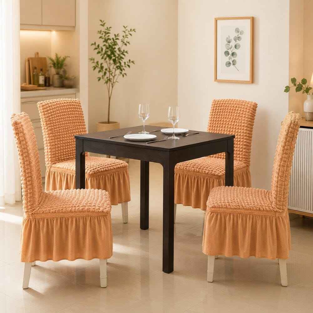 Bubble Frill Chair Cover- Stretchable & Elastic Fitted