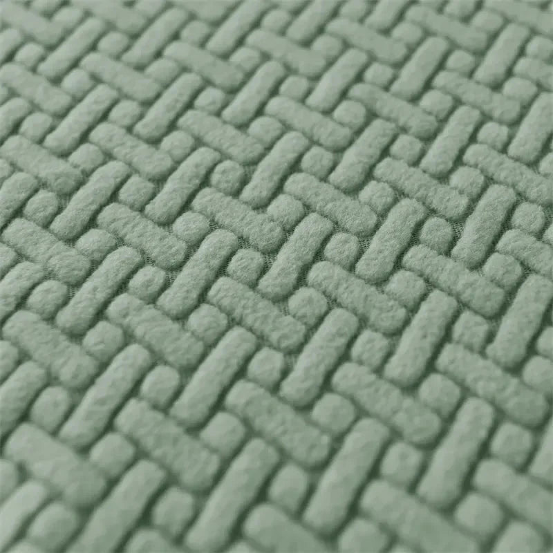 Pastel Green Polar Fleece Premium Chair Cover - Stretchable & Elastic Fitted Great Happy IN 