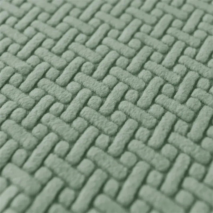 Pastel Green Polar Fleece Premium Chair Cover - Stretchable & Elastic Fitted Great Happy IN 