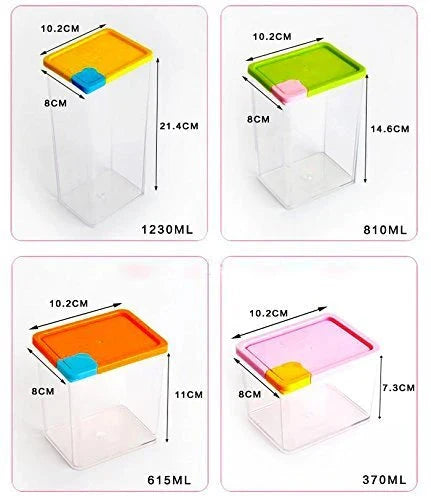 6-Piece Stackable Food Storage Box Set Great Happy IN 