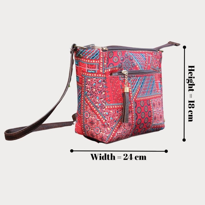 Women's Ikat Sling Bag Great Happy IN 