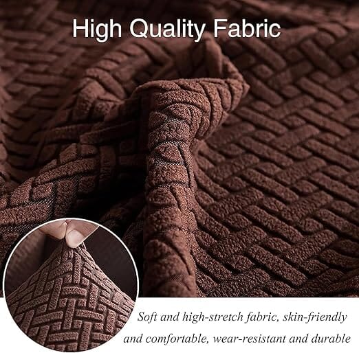 Dark Brown Polar Fleece Sofa Cover Great Happy IN 
