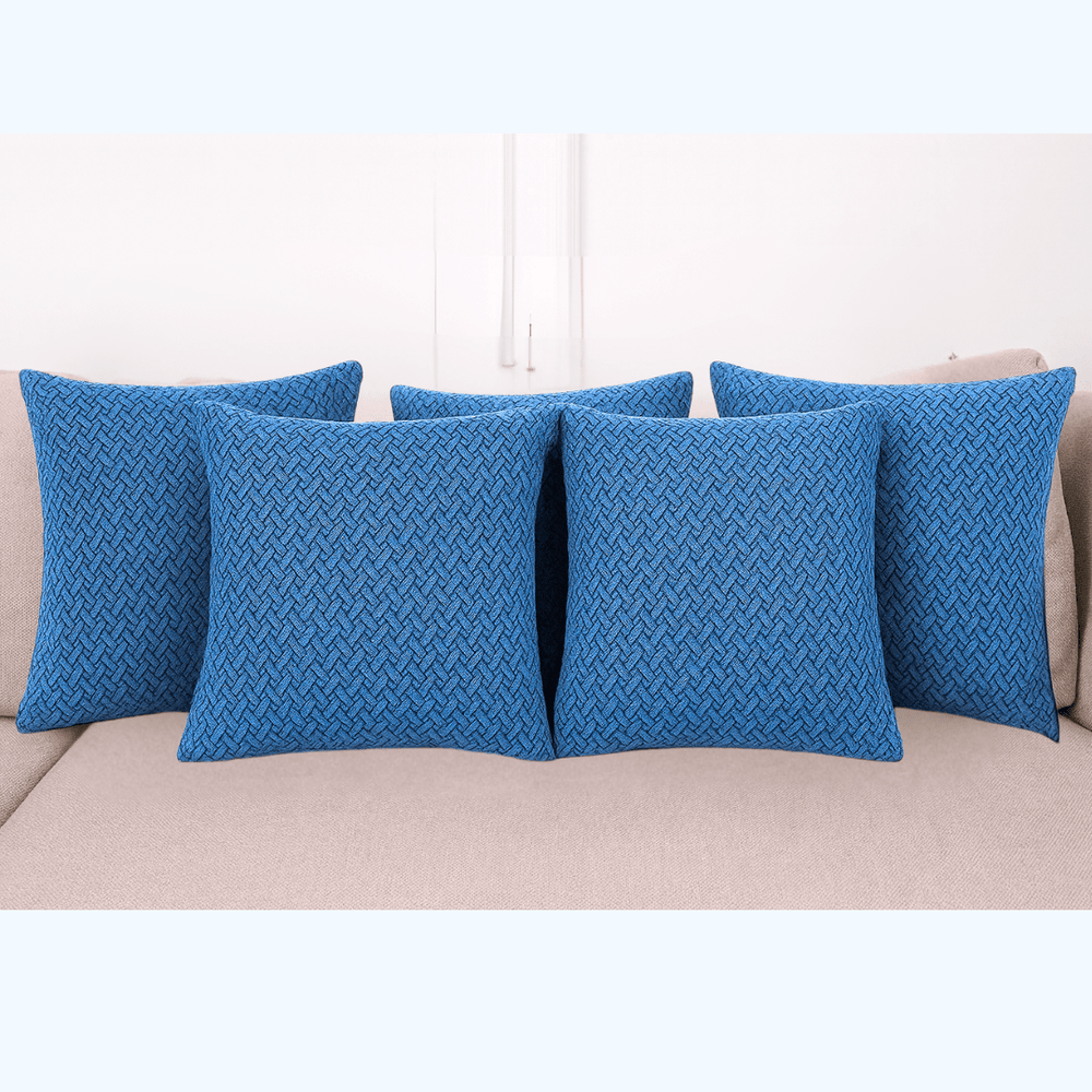 Blue Polar Fleece Cushion Covers Great Happy IN 5 Cushion Cover 
