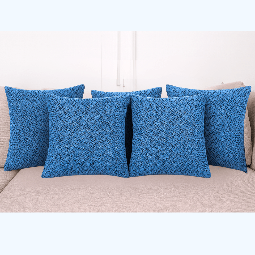 Blue Polar Fleece Cushion Covers Great Happy IN 5 Cushion Cover 
