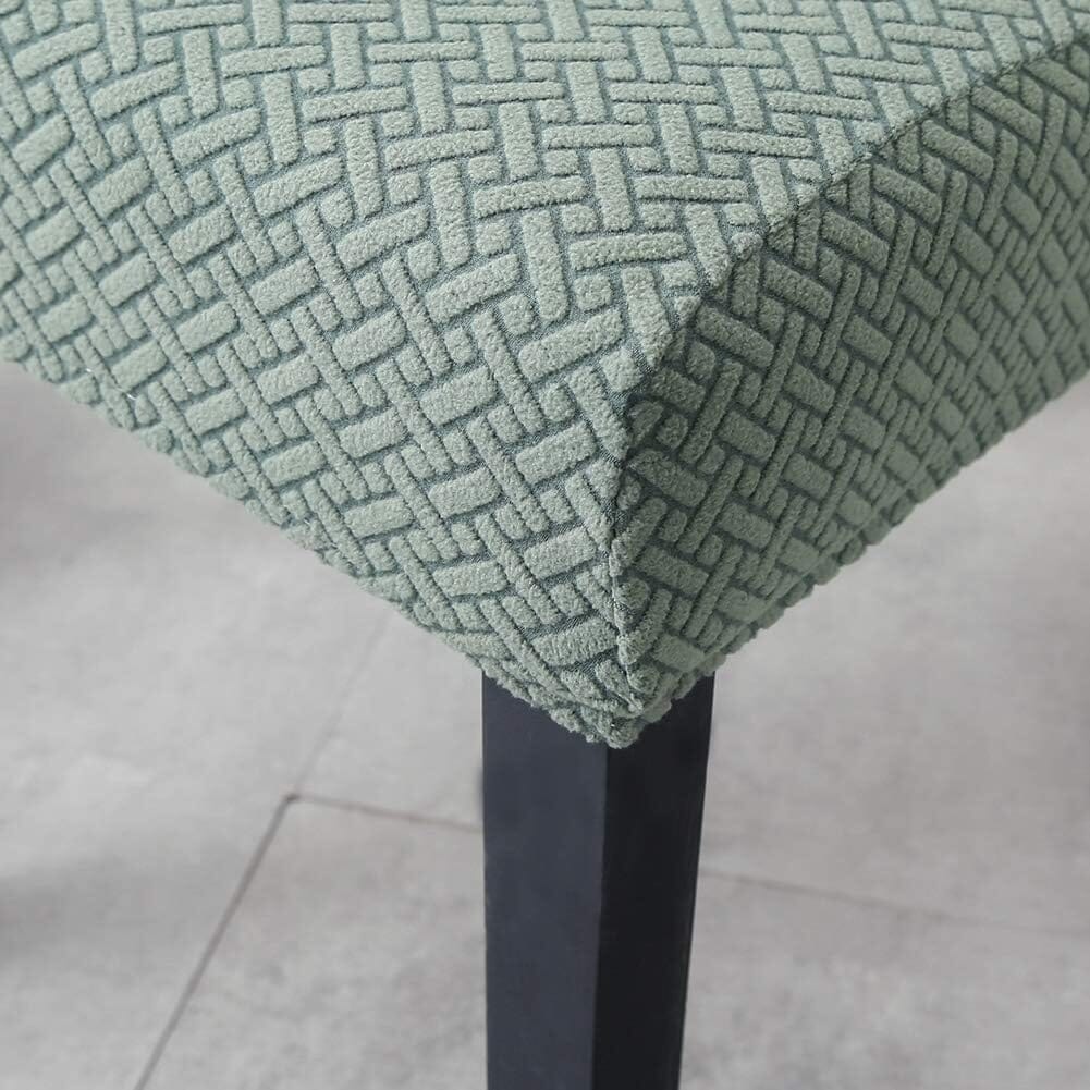 Pastel Green Polar Fleece Premium Chair Cover - Stretchable & Elastic Fitted Great Happy IN 