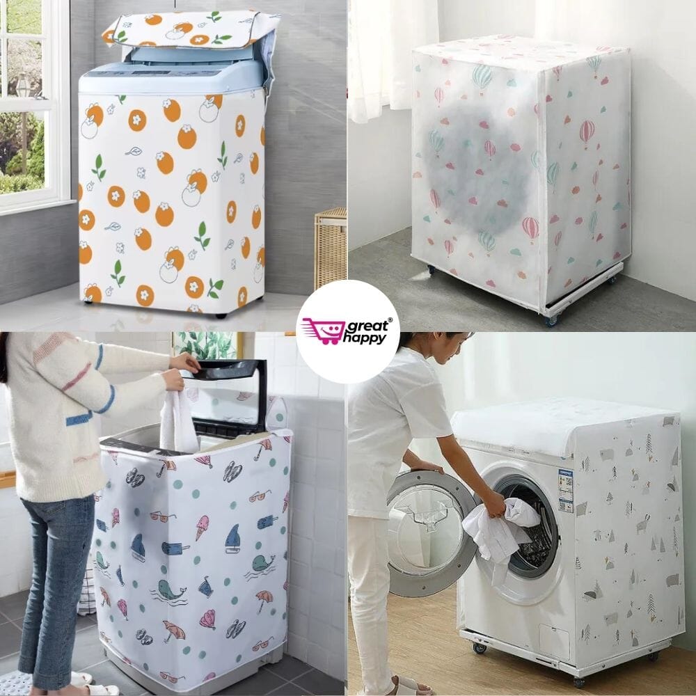 Washing Machine & Fridge Covers Combo Great Happy IN 