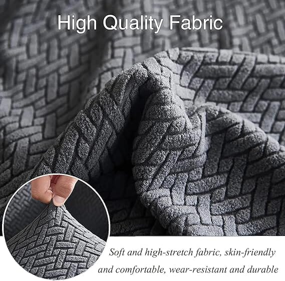 Dark Grey Polar Fleece Sofa Cover Great Happy IN 