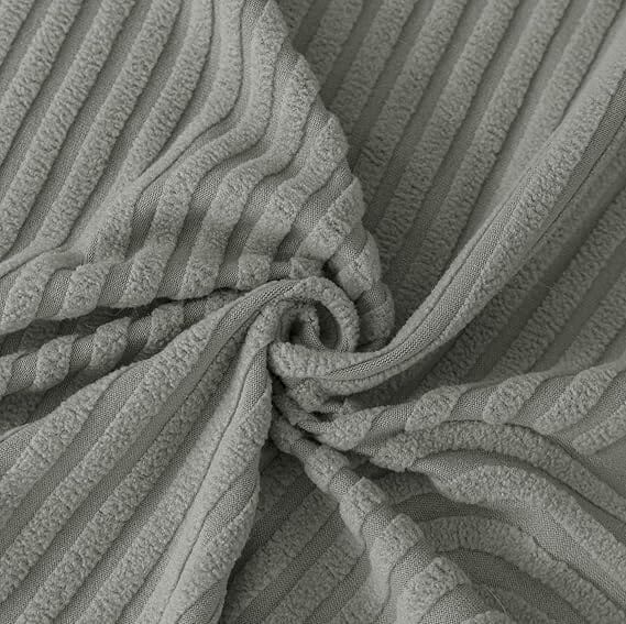 Dark Grey Geometric Line Pattern Jacquard Sofa Cover Great Happy IN 