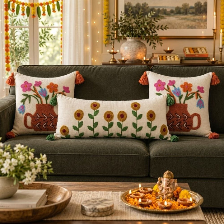 Festive Sofa Styling Gift Set gift Great Happy IN Sunflower Bouquet 