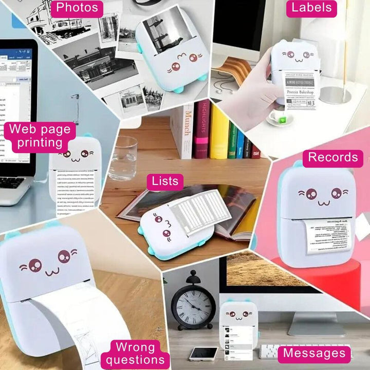 Vision Pro Mini Printer - (1 Sticker Roll Free) Printer Great Happy IN 