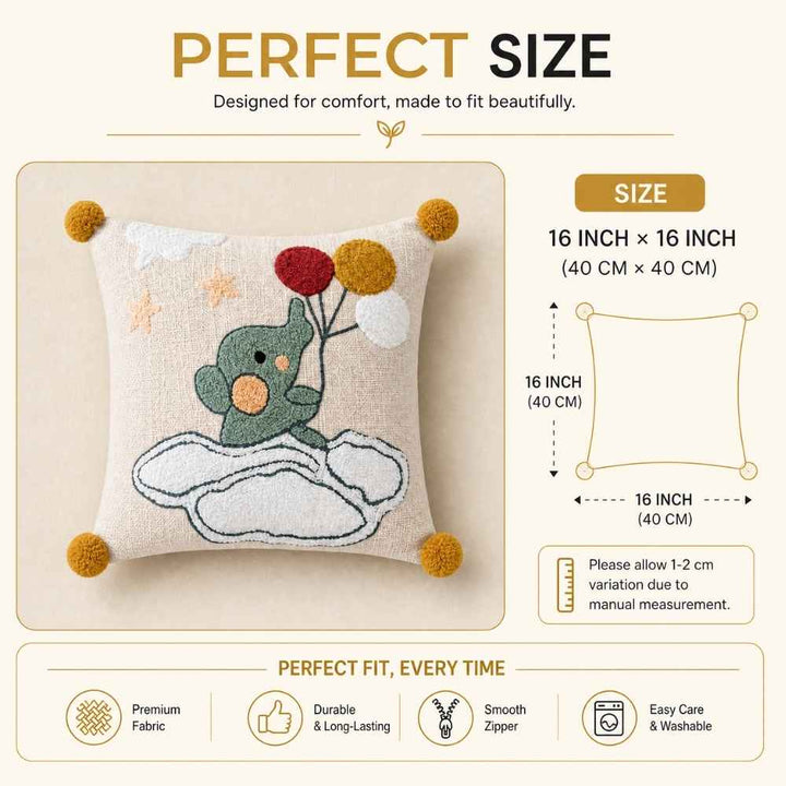 Balloon Ellie Artisan Embroidered Cushion Covers 16 × 16