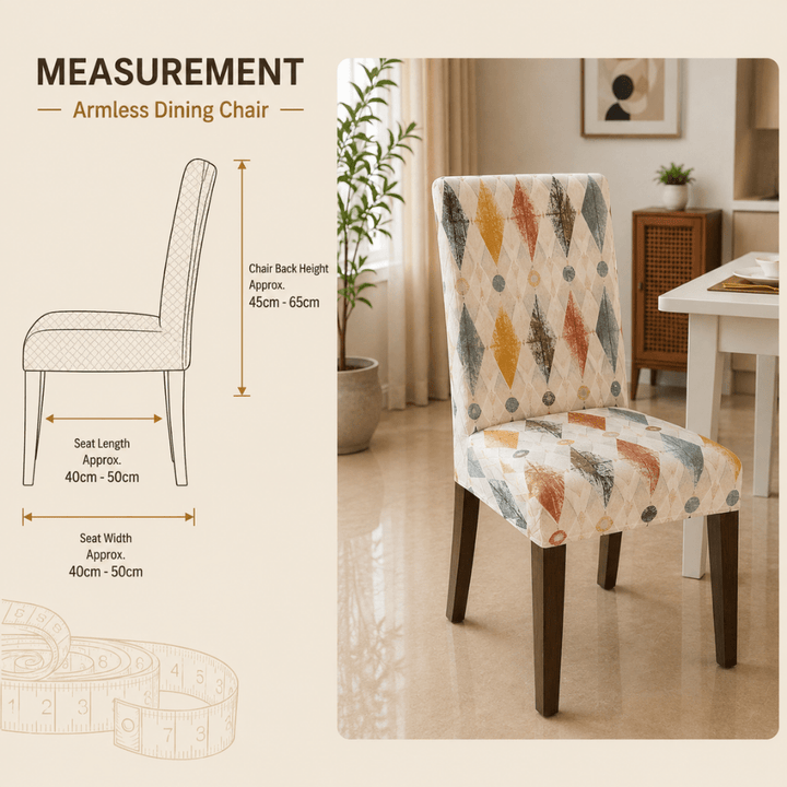 White Rainbow Premium Chair Cover - Stretchable & Elastic Fitted printed chair covers Great Happy IN 