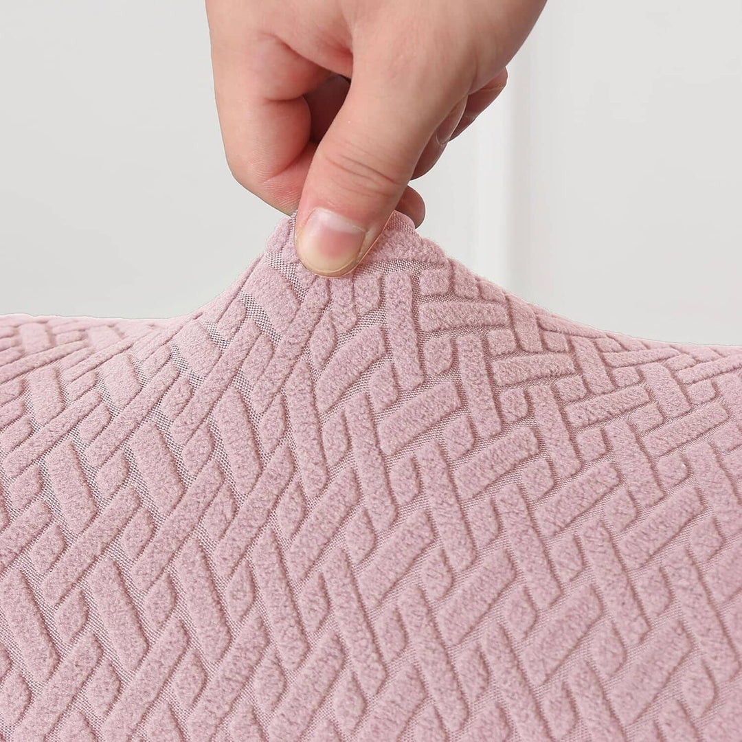 Pink Polar Fleece Premium Chair Cover - Stretchable & Elastic Fitted Great Happy IN 