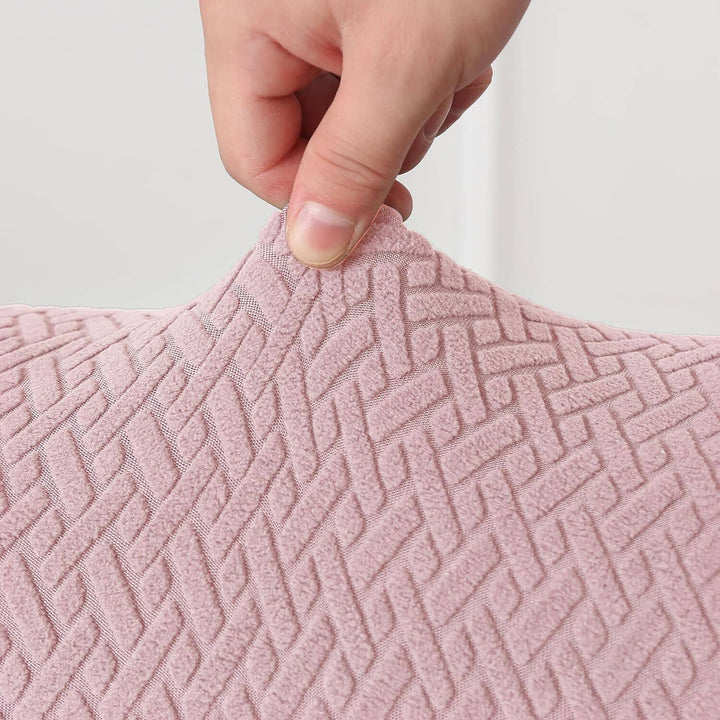 Pink Polar Fleece Premium Chair Cover - Stretchable & Elastic Fitted Great Happy IN 