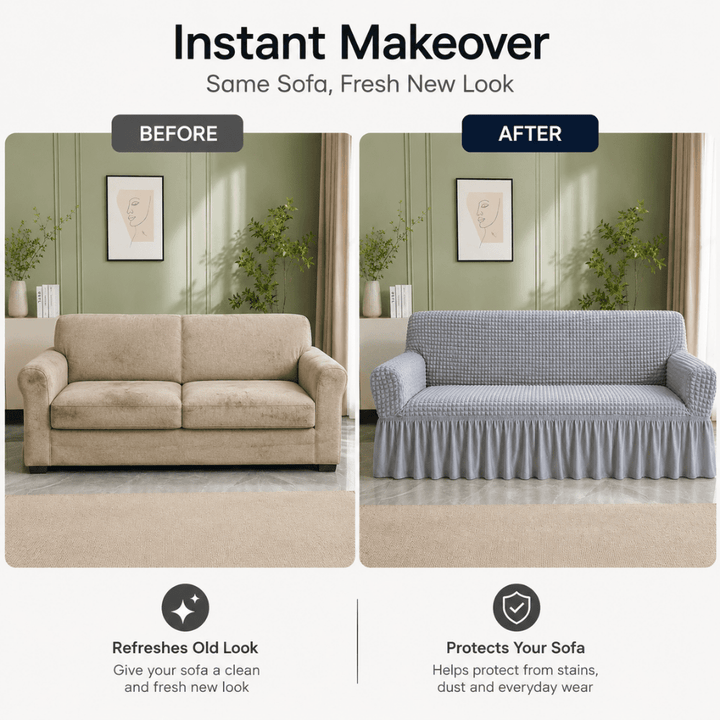 Smoke Bubble Frill Sofa Cover bubble frill sofa cover Great Happy IN 