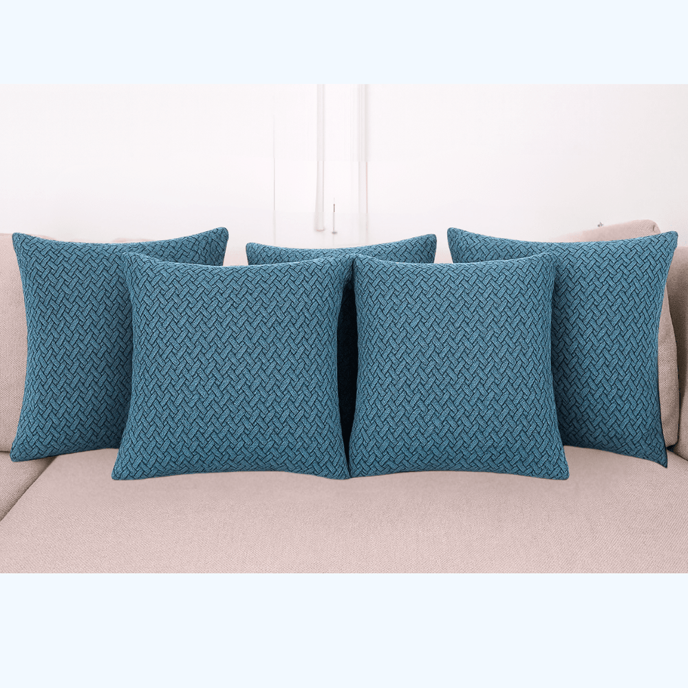 Teal Polar Fleece Cushion Covers Great Happy IN 5 Cushion Cover 