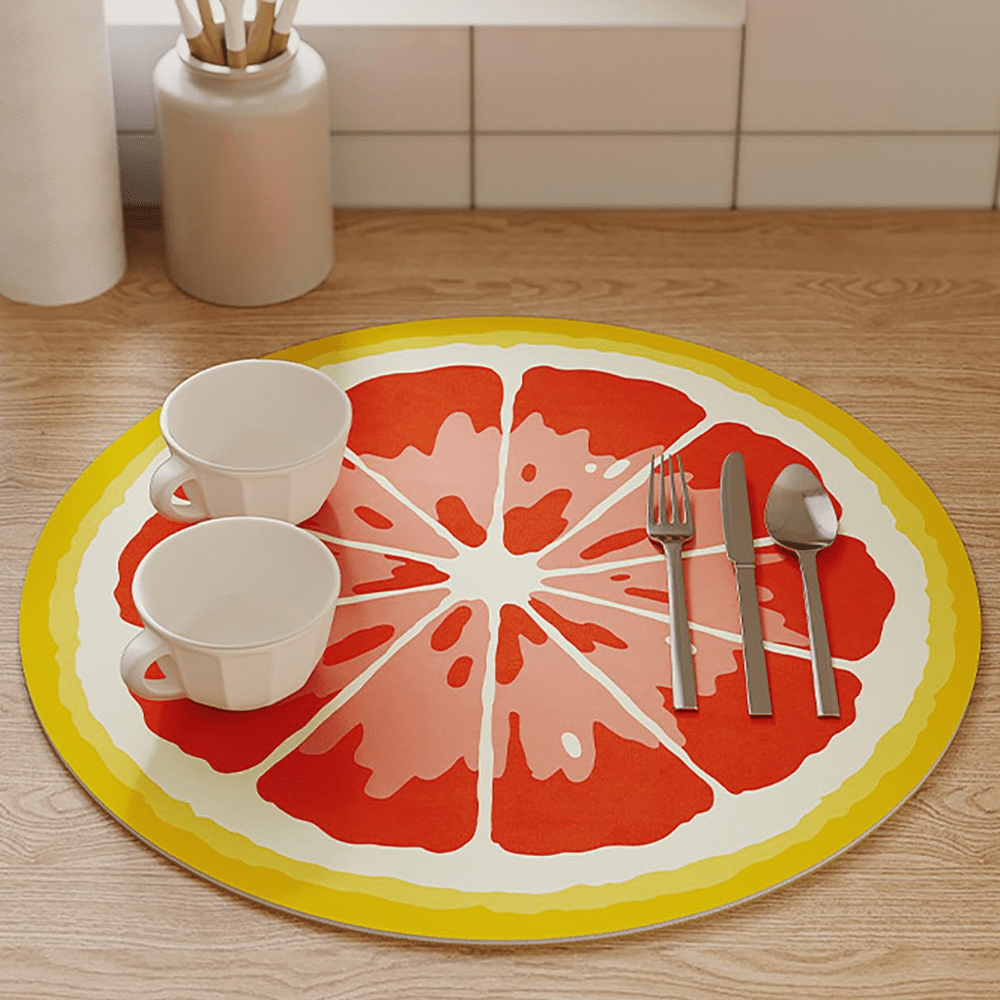 Quick Dry Kitchen Mat Great Happy IN 2 PCS - ₹599 Melon Glow 