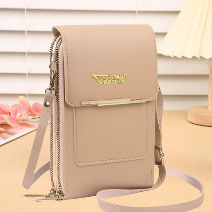 Premium Touch Screen Women's Bag ( Anti-theft RFID Protection ) Great Happy IN BEIGE 