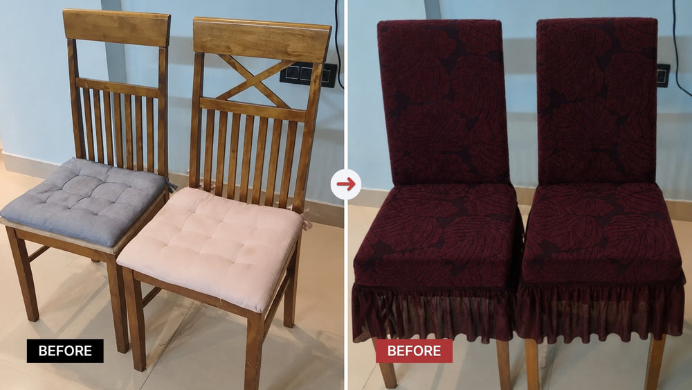 Worn dining chairs