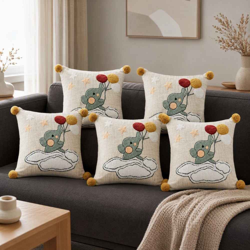Balloon Ellie Artisan Embroidered Cushion Covers 16 × 16