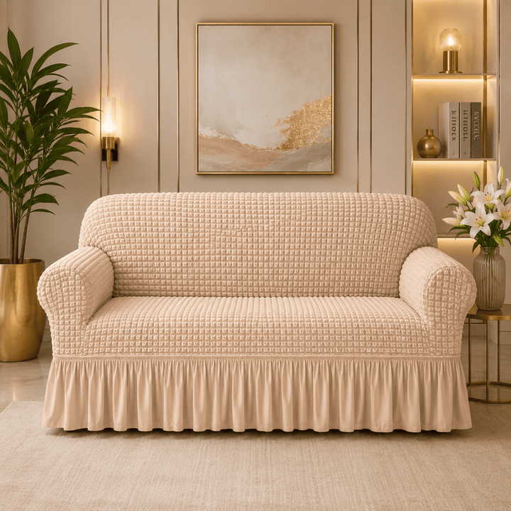 Bubble Frill Sofa Cover bubble frill sofa cover Great Happy IN Beige Bubblefrill 2 Seater 