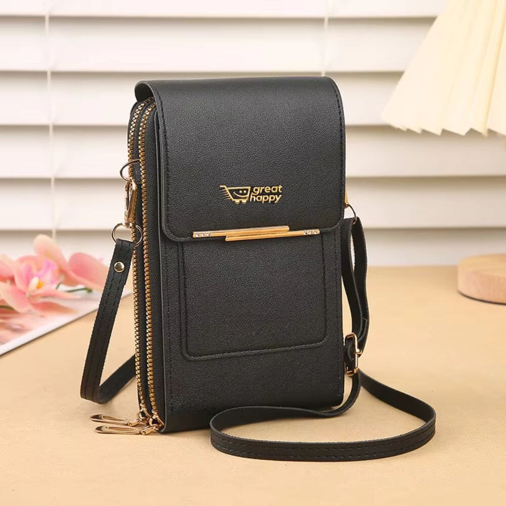 Premium Touch Screen Women's Bag ( Anti-theft RFID Protection ) Great Happy IN BLACK 