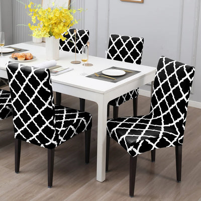 Premium Chair Cover - Stretchable & Elastic Fitted Great Happy IN Black Diamond 2 PCS - ₹799 