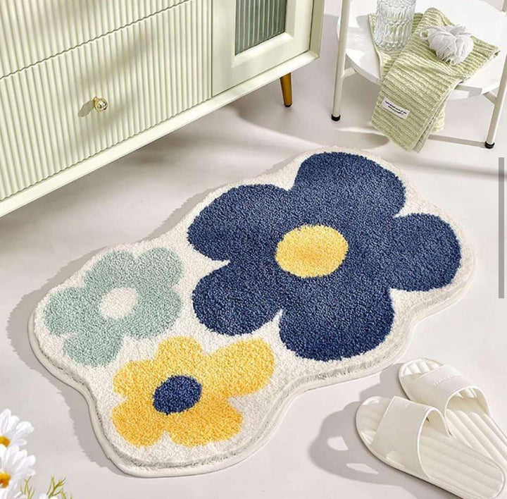Soft Non-Slip Premium Bath Mat- 40 x 60 CM Great Happy IN Bloom Breeze Pack of 1 