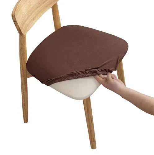 Spandex Stretch Chair Seat Covers Great Happy IN Brown 