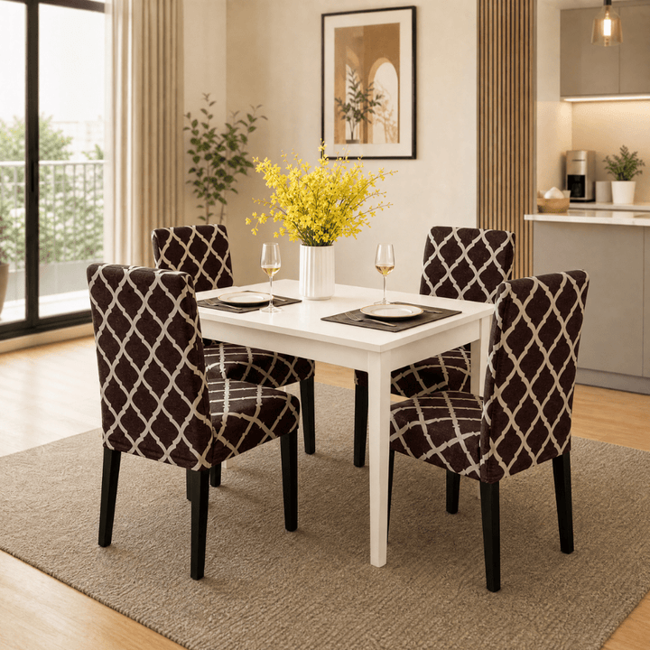 Brown Diamond Premium Chair Cover - Stretchable & Elastic Fitted Great Happy IN 2 PCS - ₹799 