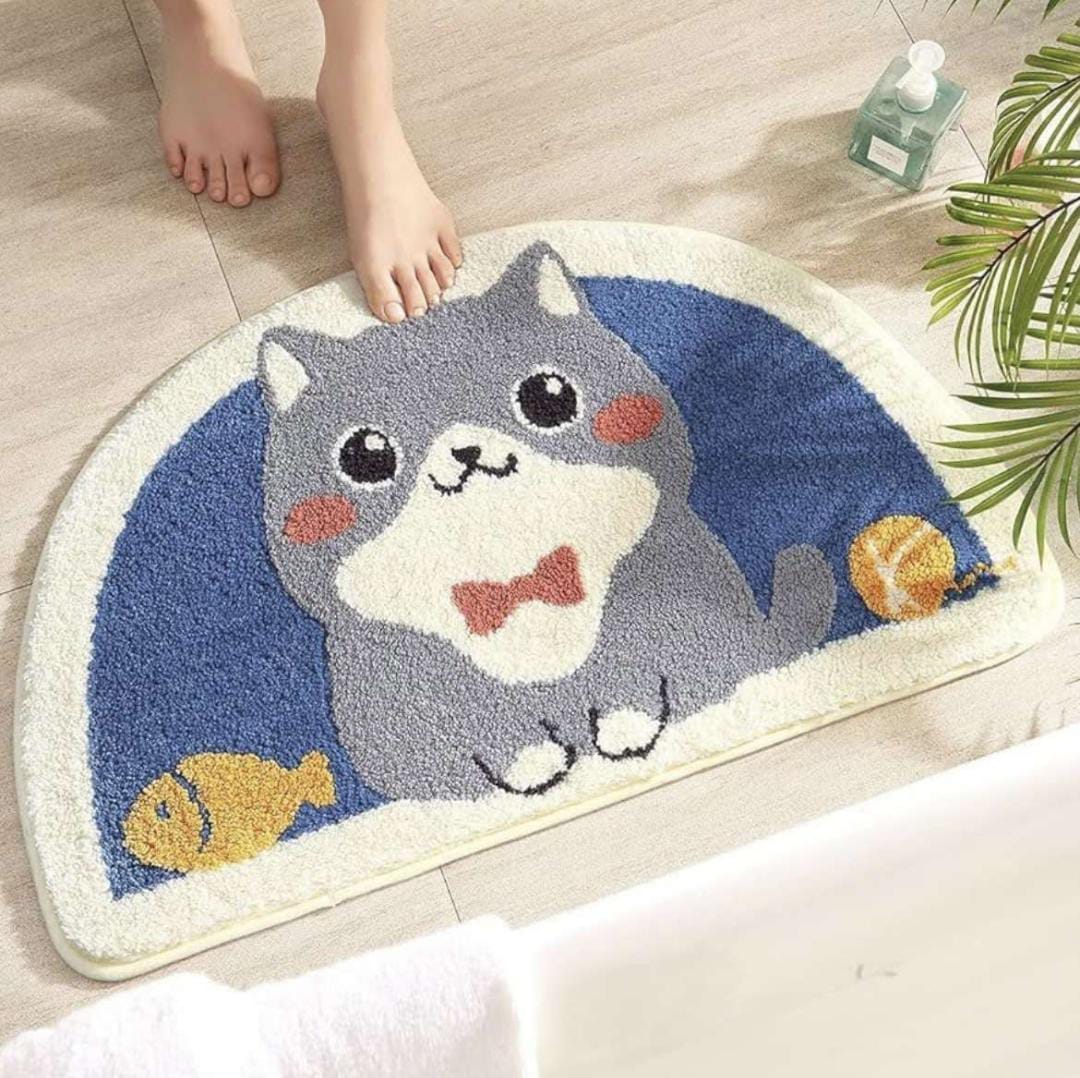 Soft Non-Slip Premium Bath Mat- 40 x 60 CM Great Happy IN Cat Pack of 1 