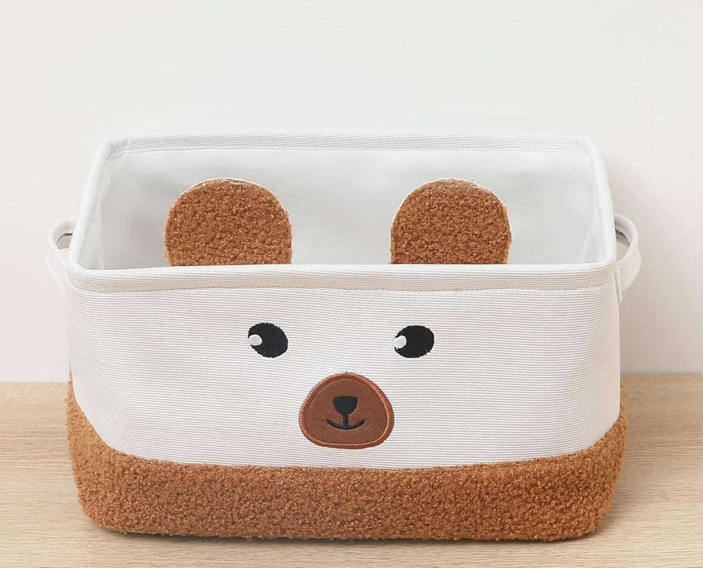 Collapsible Square Storage Basket Great Happy IN Brown 