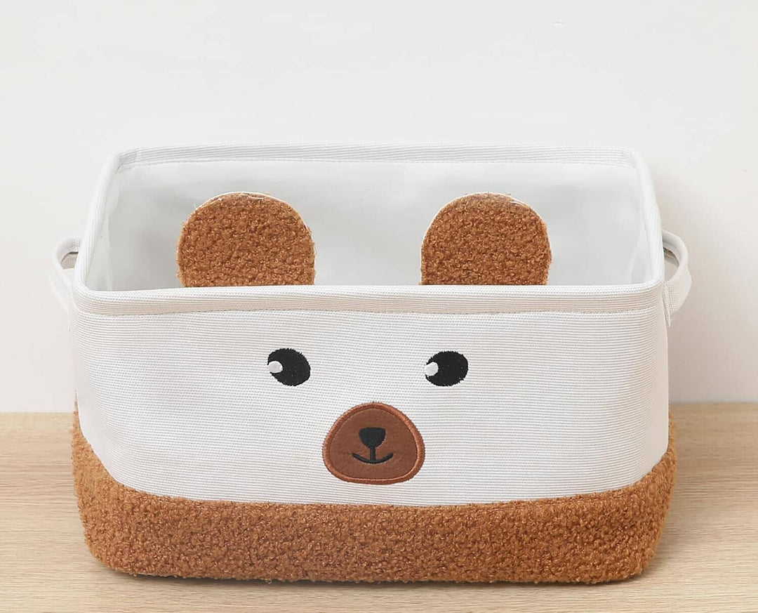 Collapsible Square Storage Basket Great Happy IN Brown 