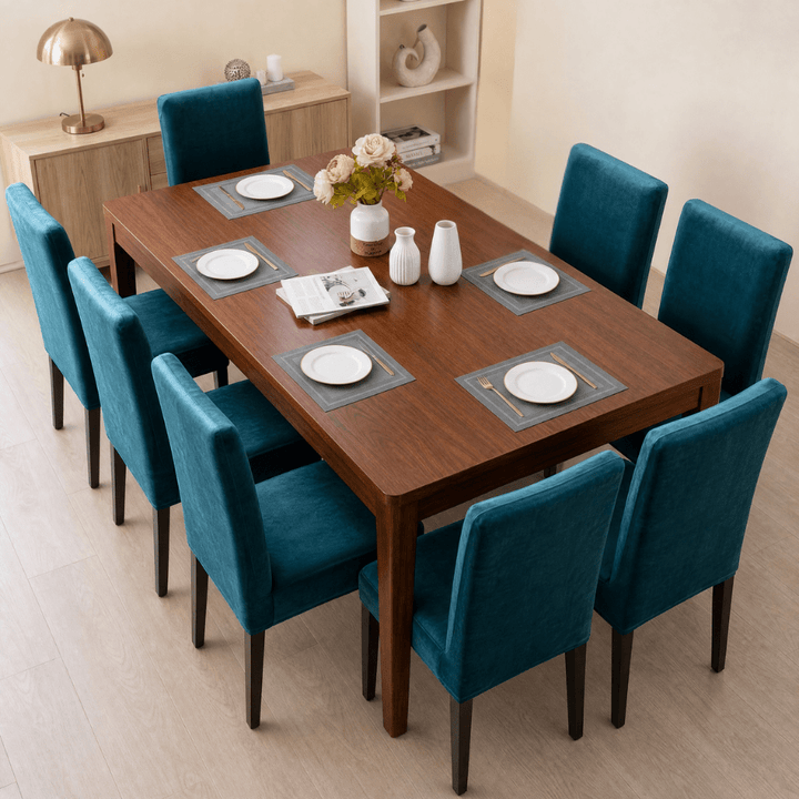 Premium Chair Cover - Stretchable & Elastic Fitted Great Happy IN Dark Blue 8 PCS (₹262 per pcs) 