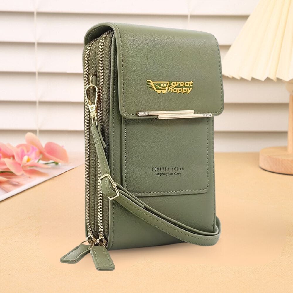 Premium Touch Screen Women's Bag ( Anti-theft RFID Protection ) Great Happy IN DARK GREEN 