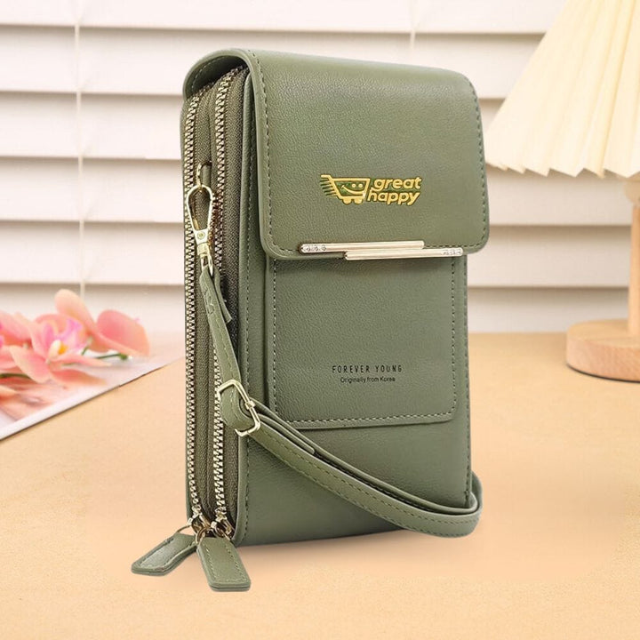 Premium Touch Screen Women's Bag ( Anti-theft RFID Protection ) Great Happy IN DARK GREEN 