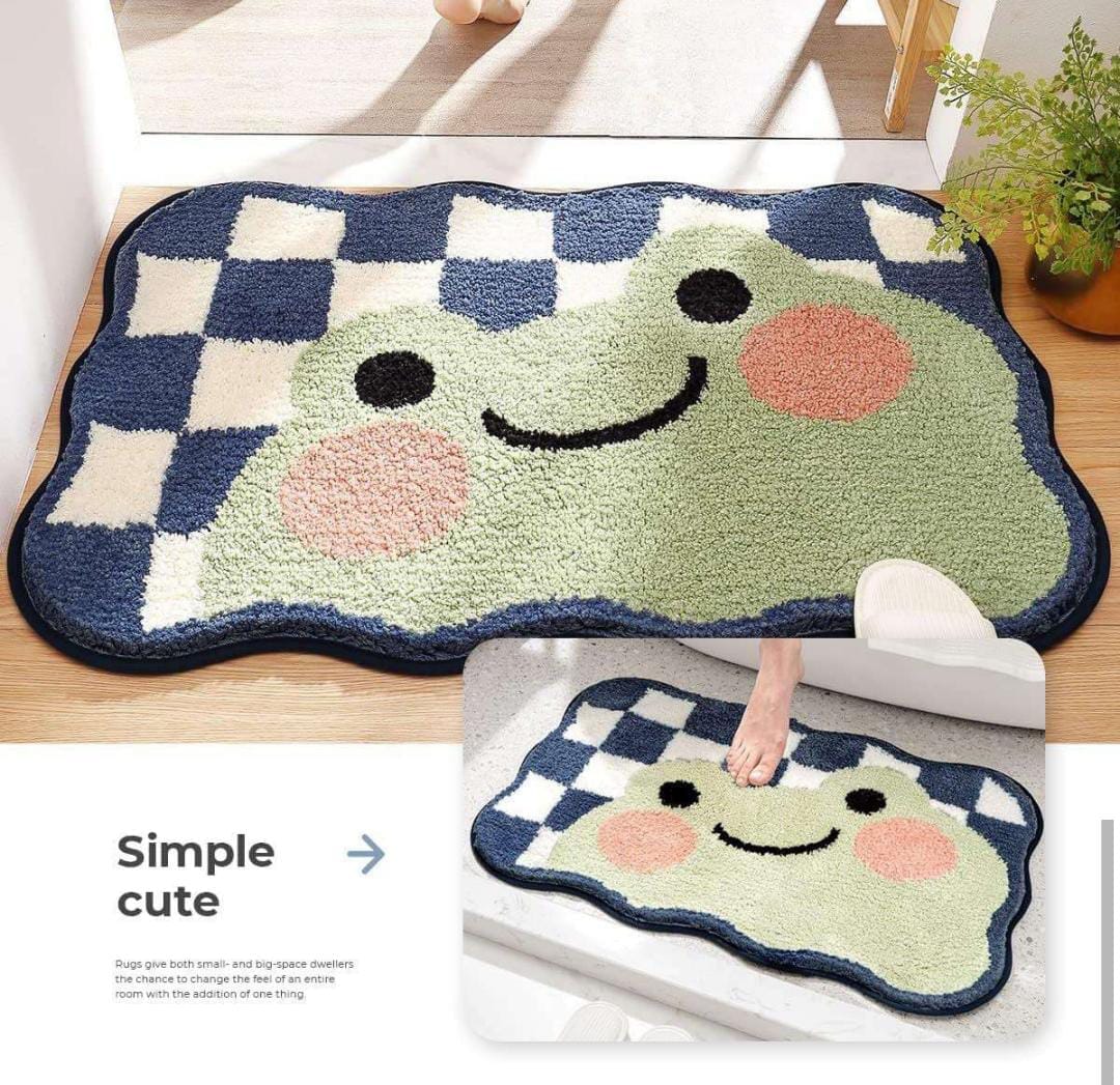 Soft Non-Slip Premium Bath Mat- 40 x 60 CM Great Happy IN Frog Pack of 1 