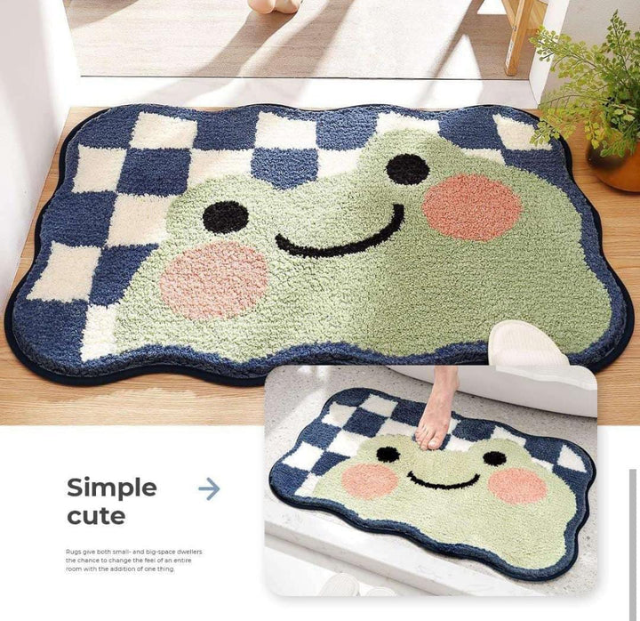 Soft Non-Slip Premium Bath Mat- 40 x 60 CM Great Happy IN Frog Pack of 1 