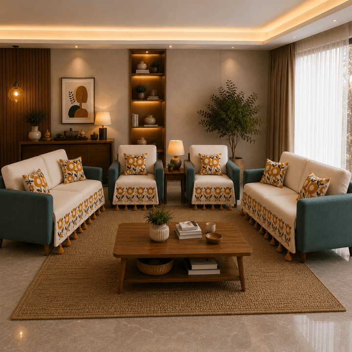 Genda Tufted 2+1+1+2 Seater 