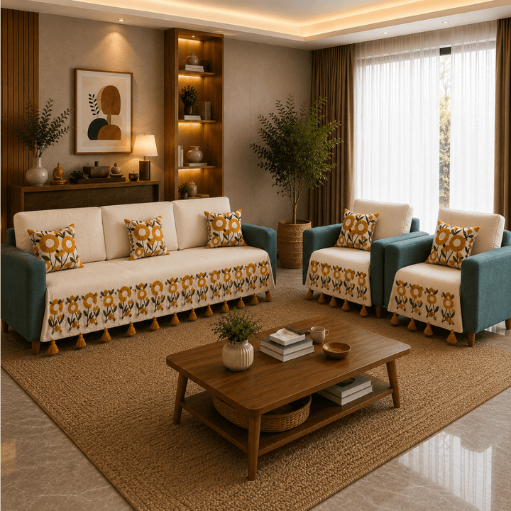 Genda Tufted 3+1+1 Seater 