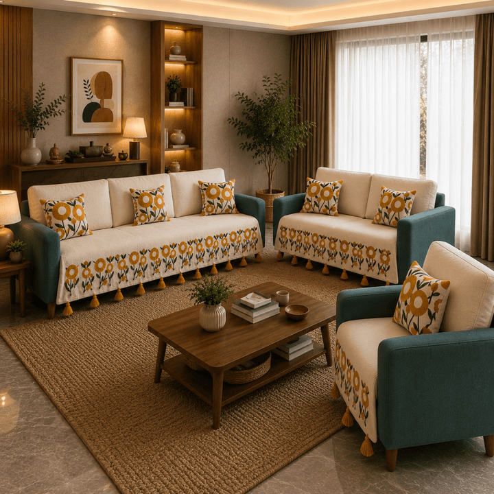 Genda Tufted 3+2+1 Seater 